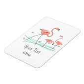 Flamingos Ocean Trio 2 Text magnet flexibel Magneet (Linkerzijde)
