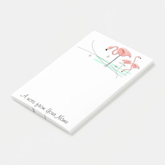 Flamingos Ocean Trio 3 "Text" Post-it® Notes (Schuin)