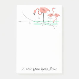 Flamingos Ocean Trio 3 "Text" Post-it® Notes