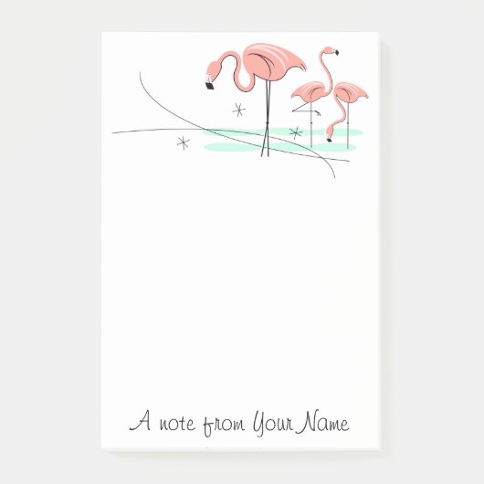 Flamingos Ocean Trio 3 "Text" Post-it® Notes (Voorkant)