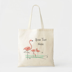 Flamingos Ocean Trio 4 'Text' canvas tas