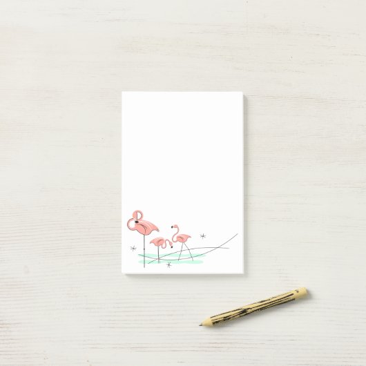 Flamingos Ocean Trio Post-it® Notes (Op bureau)