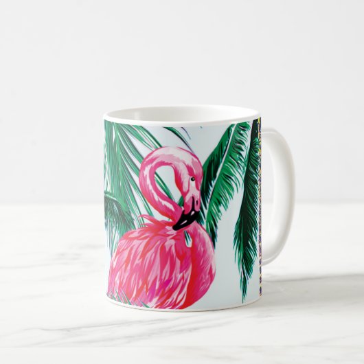 Flamingos onder palmbomen in het Oerwoud van Afrik Koffiemok (Voorkant rechts)