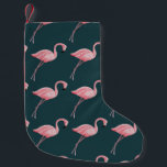 Flamingo's op blauw,  naadloos patroon. kleine kerstsok<br><div class="desc">naadloos patroon Flamingo's op blauwe achtergrond. Voor textiel, dekking, giftdocument, decoratie Flamingo's op blauwe achtergrond voor textiel en decor. Sierlijke wildlife decor in levendige kleuren. Elegant Flamingo patroon voor textiel, decor, en geschenken. achtergrond, patroon, textuur, decor, water, strand, mode, natuur, illustratie, liefde, dier, zee, naadloos, schattig, vogel, oceaan, tropisch, veer,...</div>