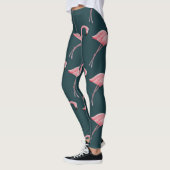 Flamingo's op blauw,  naadloos patroon. leggings (Links)