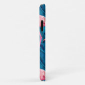 Flamingos op blauwe bananenbladeren Case-Mate iPhone case (Achterkant/rechts)