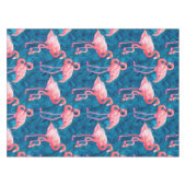 Flamingos op blauwe bananenbladeren tafelkleed (Voorkant (Horizontaal))