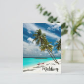 Flamingo's op de Malediven Briefkaart (Staand voorkant)