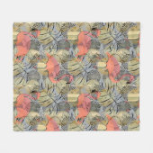 Flamingos op een abstracte achtergrond. fleece deken (Voorkant (Horizontaal))