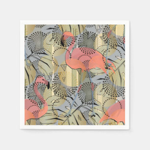 Flamingo's op een abstracte achtergrond. servet