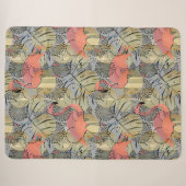 Flamingos op een abstracte achtergrond. sherpa deken (Voorkant (horizontaal))