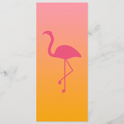 Flamingos op het menu Roze en Oranje tropische bru (Achterkant)