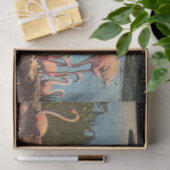 Flamingo's op Nesten in Miami Tissuepapier (Geschenk)