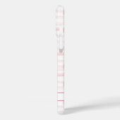 Flamingo's op waterverfstrepen met monogram Case-Mate iPhone case (Achterkant / Links)