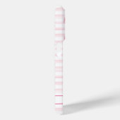 Flamingo's op waterverfstrepen met monogram Case-Mate iPhone case (Achterkant / Rechts)