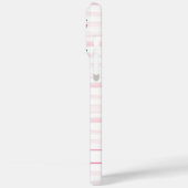 Flamingo's op waterverfstrepen met monogram Case-Mate iPhone case (Achterkant / Links)