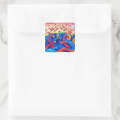 Flamingo's op zee, sticker 1.5x1.5 inch, vel van 2 (Tas)