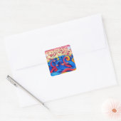 Flamingo's op zee, sticker 1.5x1.5 inch, vel van 2 (Envelop)