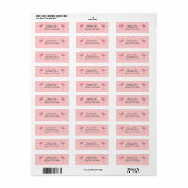 Flamingo's paar roze Retouradreslabels Etiket (Full Sheet)