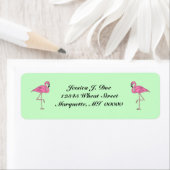 Flamingo's paar roze Retouradreslabels Etiket (Insitu)