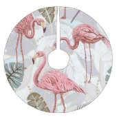 Flamingo's, palmbladeren:  patroon. kerstboom rok (Voorkant)