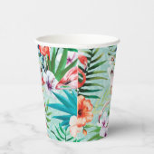 Flamingo's & Palmboom Luau Cups Papieren Bekers (Rechts)