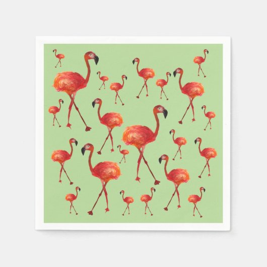 Flamingos Paper Napkins Servet (Voorkant)