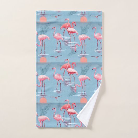 Flamingo's Patroon 1 Bad Handdoek (Handdoek)