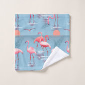 Flamingo's Patroon 1 Bad Handdoek (Wasdoekje)
