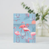Flamingo's Patroon 1 Briefkaart (Staand voorkant)