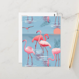 Flamingo's Patroon 1 Briefkaart