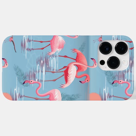 Flamingo's Patroon 1 Case-Mate iPhone Case (Achterkant (horizontaal))