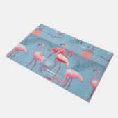 Flamingo's Patroon 1 Deurmat (Schuin)