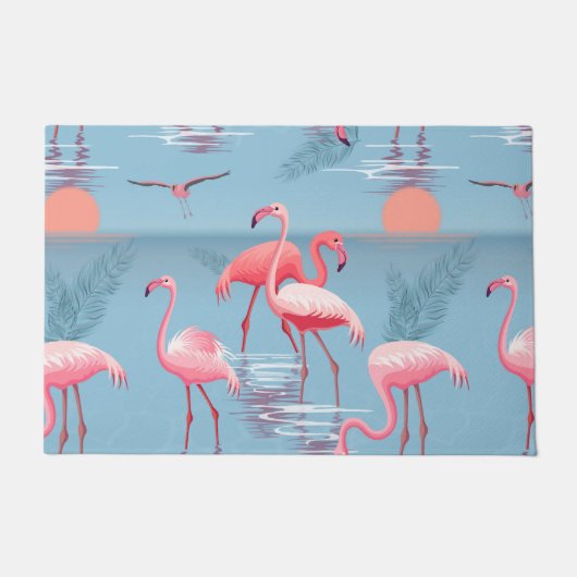 Flamingo's Patroon 1 Deurmat (Voorkant)