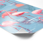 Flamingo's Patroon 1 Foto Afdruk (Hoek)