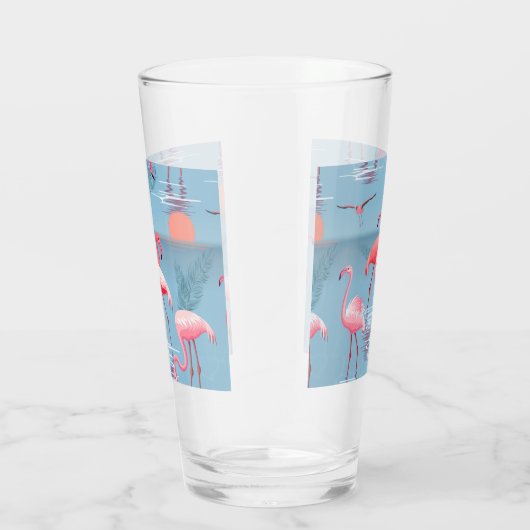 Flamingo's Patroon 1 Glas (Rechts)