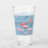 Flamingo's Patroon 1 Glas (Voorkant)