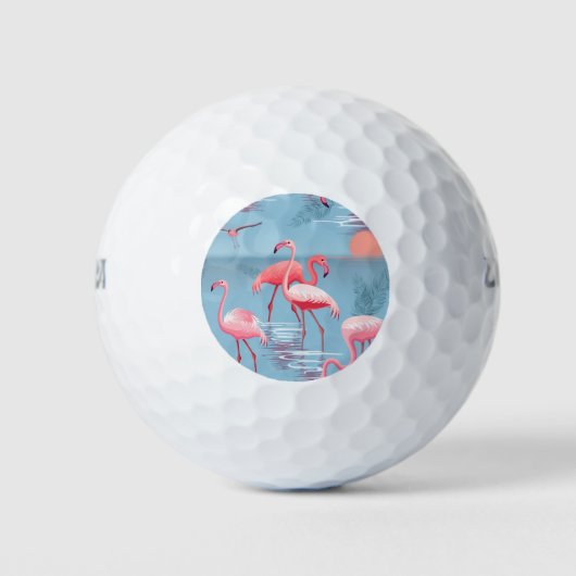 Flamingo's Patroon 1 Golfballen (Voorkant)