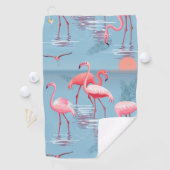 Flamingo's Patroon 1 Golfhanddoek (Insitu)