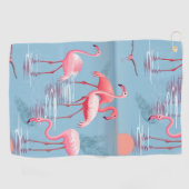 Flamingo's Patroon 1 Golfhanddoek (Horizontaal)