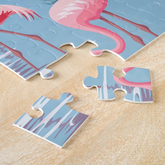 Flamingo's Patroon 1 Legpuzzel (Zijkant)