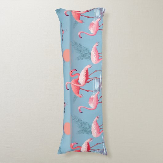 Flamingo's Patroon 1 Lichaamskussen (Voorkant Verticaal)
