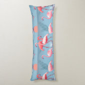 Flamingo's Patroon 1 Lichaamskussen (Achterkant (Verticaal))