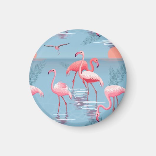Flamingo's Patroon 1 Magneet (Voorkant)