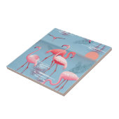 Flamingo's Patroon 1 Tegeltje (Zijkant)