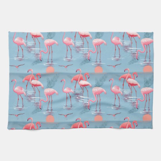 Flamingo's Patroon 1 Theedoek (Horizontaal)