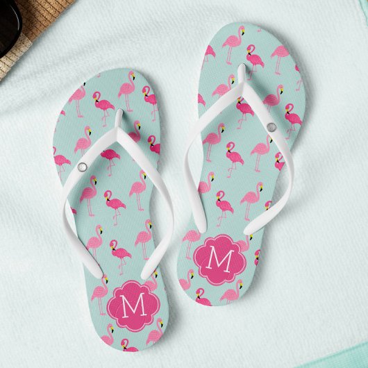  flamingo's patroon monogram teenslippers