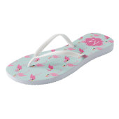  flamingo's patroon monogram teenslippers (Schuin)