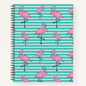 Flamingos Pattern Spiral Notitieboek (Voorkant)