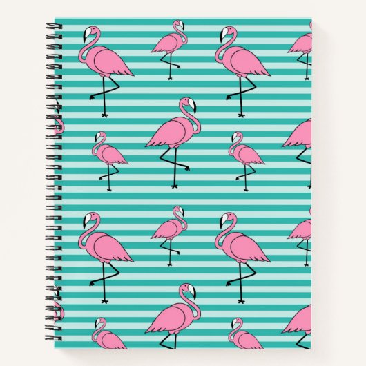 Flamingos Pattern Spiral Notitieboek (Voorkant)